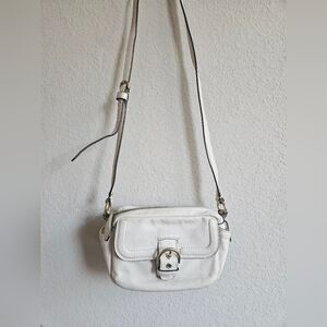 Coach White Crossbody Bag with Buckle
